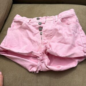 Brandy Melville High Waisted Bubblegum Pink Jean Shorts
